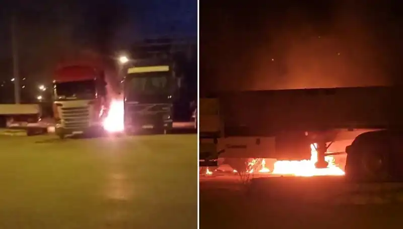 Park Halindeki Tırlara Gizemli Yangın: Olayın Ardındaki Sır Ne?