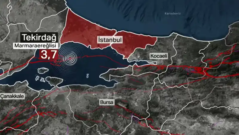 Marmara Denizi'nde Son Dakika: 3,7 Büyüklüğünde Deprem ile Sarsıntı!